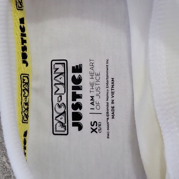 Justice White Tee with Pac- Man - Picture 2 of 2